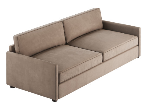 WHITE PERFORMANCE FABRIC SOFA Modèle 3D