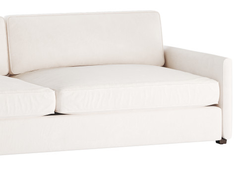 WHITE PERFORMANCE FABRIC SOFA Modèle 3D