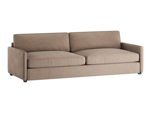 WHITE PERFORMANCE FABRIC SOFA Modèle 3D