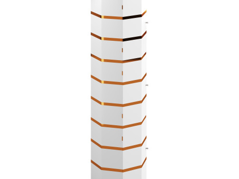 White Swivel Rotating Shoe Rack Modelo 3D