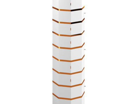 White Swivel Rotating Shoe Rack 3D Model