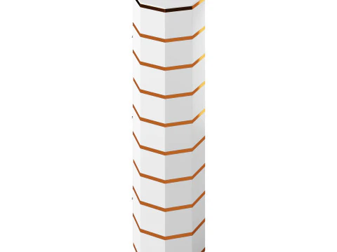 White Swivel Rotating Shoe Rack 3D Model