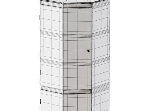 White Swivel Rotating Shoe Rack 3D Model