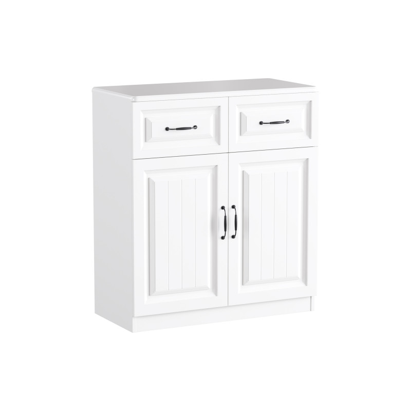 White Wooden Buffets 3D Модель .c4d .max .obj .3ds .fbx .stl .blend 