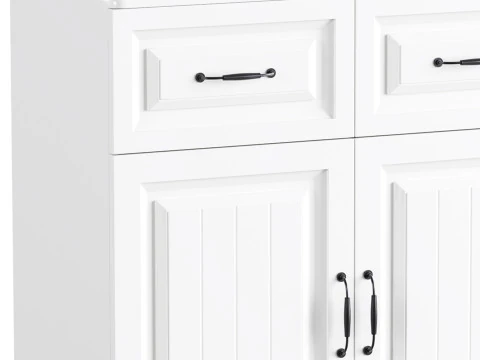 White Wooden Buffets 3D Model