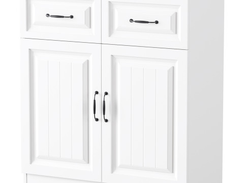 White Wooden Buffets 3D Модель