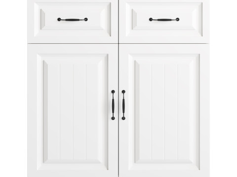 White Wooden Buffets 3D Модель