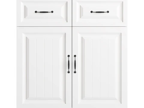 White Wooden Buffets 3D Model