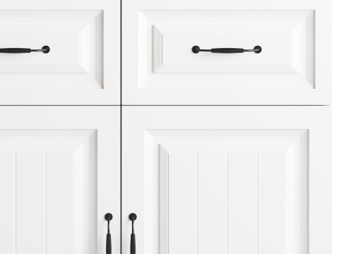 White Wooden Buffets 3D Модель