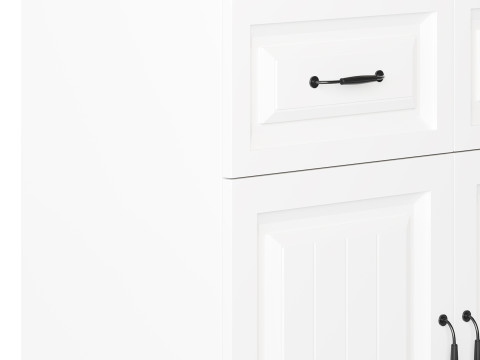 White Wooden Buffets 3D Модель