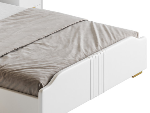 Wide Victorian Wingback Bed 3D Модель