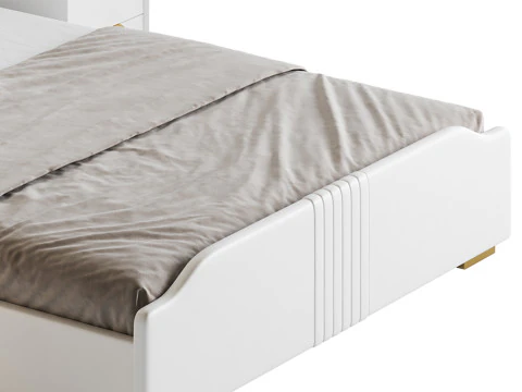 Grand lit &agrave; oreilles victorien Modèle 3D