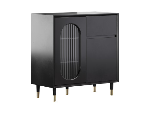 Wood Glam Sideboard Credenza 1 3Dモデル