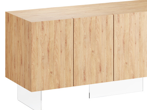 Wood Sideboard 3D 모델