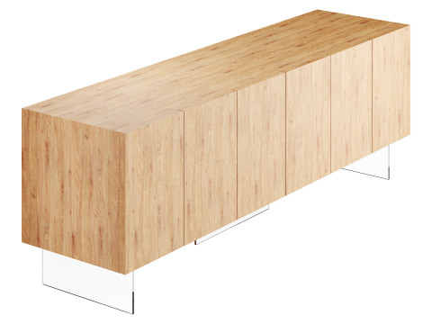 Wood Sideboard 3D 모델