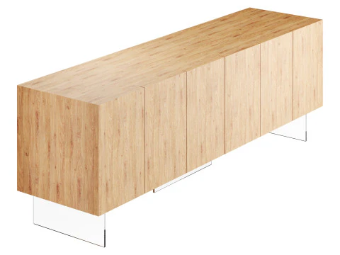 Wood Sideboard 3D Model