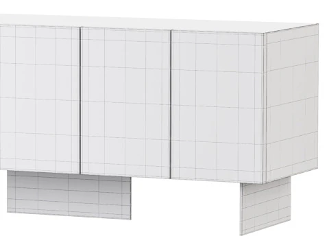 Wood Sideboard 3D Model