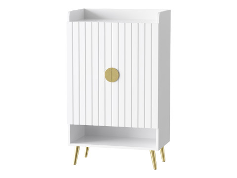Yellar Nordic Entryway White Shoe Storagel 3D Model
