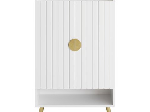 Yellar Nordic Entryway White Shoe Storagel Modelo 3D