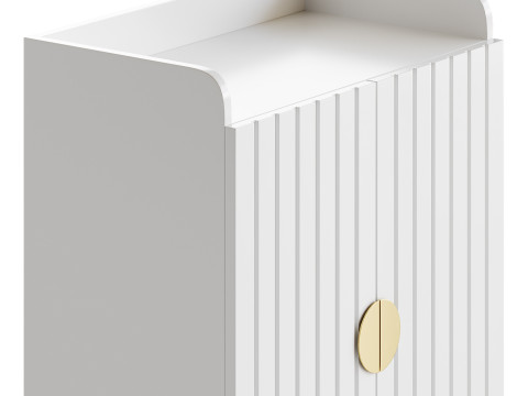 Yellar Nordic Entryway White Shoe Storagel Modelo 3D