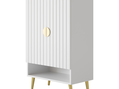 Yellar Nordic Entryway White Shoe Storagel Modelo 3D