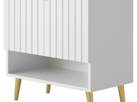 Yellar Nordic Entryway White Shoe Storagel Modelo 3D
