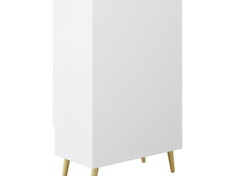 Yellar Nordic Entryway White Shoe Storagel Modelo 3D