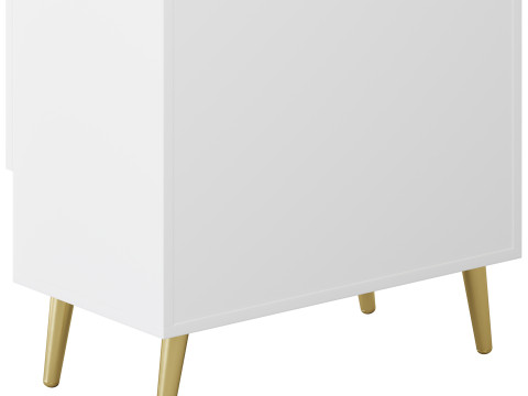 Yellar Nordic Entryway White Shoe Storagel Modelo 3D