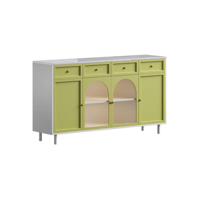 Contemporary Wooden Sideboard Credenza 3D Model .c4d .max .obj .3ds .fbx .stl .blend 