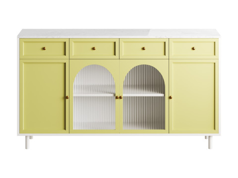 Contemporary Wooden Sideboard Credenza 3D Model