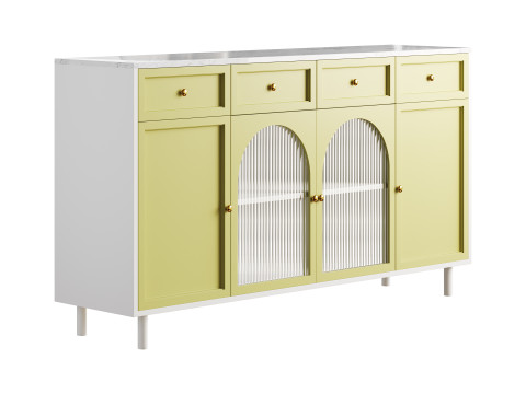 Contemporary Wooden Sideboard Credenza 3D Model