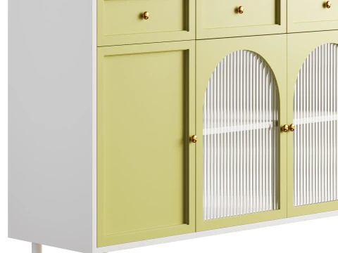 Aparador contempor&acirc;neo de madeira Modelo 3D