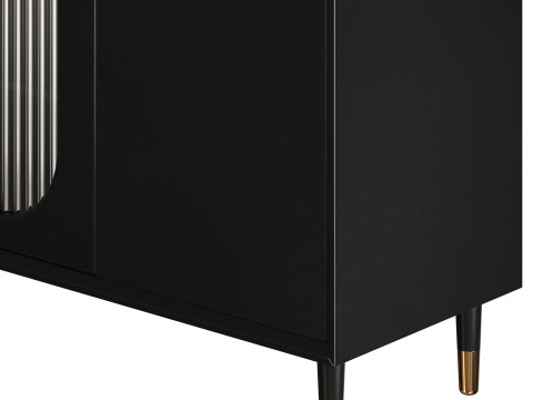 Wood Glam Sideboard Credenza 2 3D Model