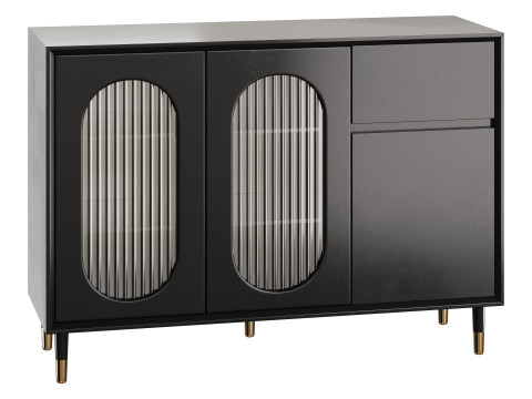 Wood Glam Sideboard Credenza 2 3D Model