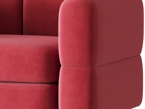 Armchair Brera Velor Cherry 3D Модель