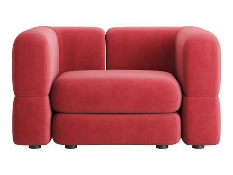 Armchair Brera Velor Cherry 3D Модель