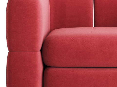 Armchair Brera Velor Cherry 3D Модель