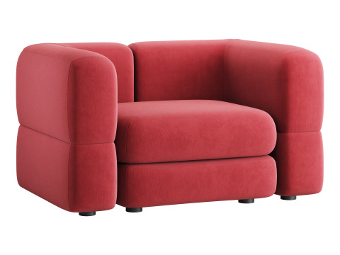 Armchair Brera Velor Cherry 3D Модель