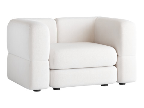 Armchair Brera Velor Cherry 3D Модель