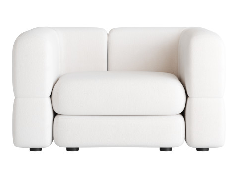 Armchair Brera Velor Cherry 3D Модель