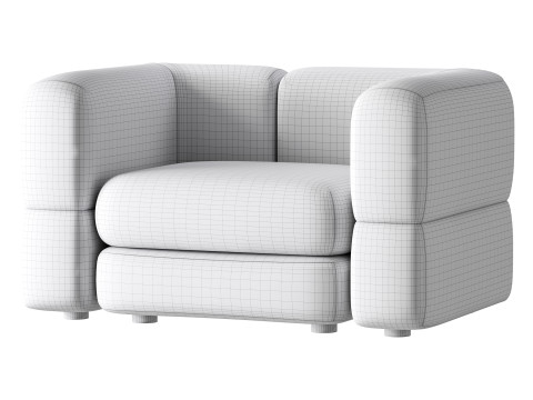 Armchair Brera Velor Cherry 3D Модель