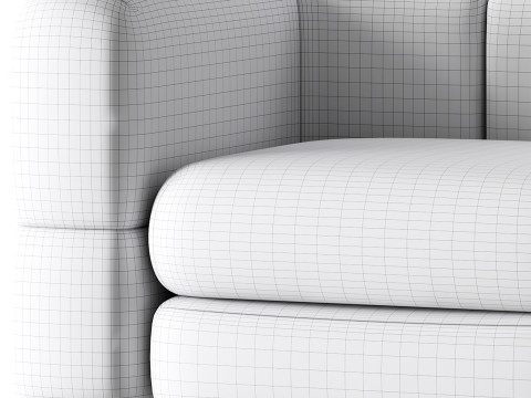 Armchair Brera Velor Cherry 3D Модель