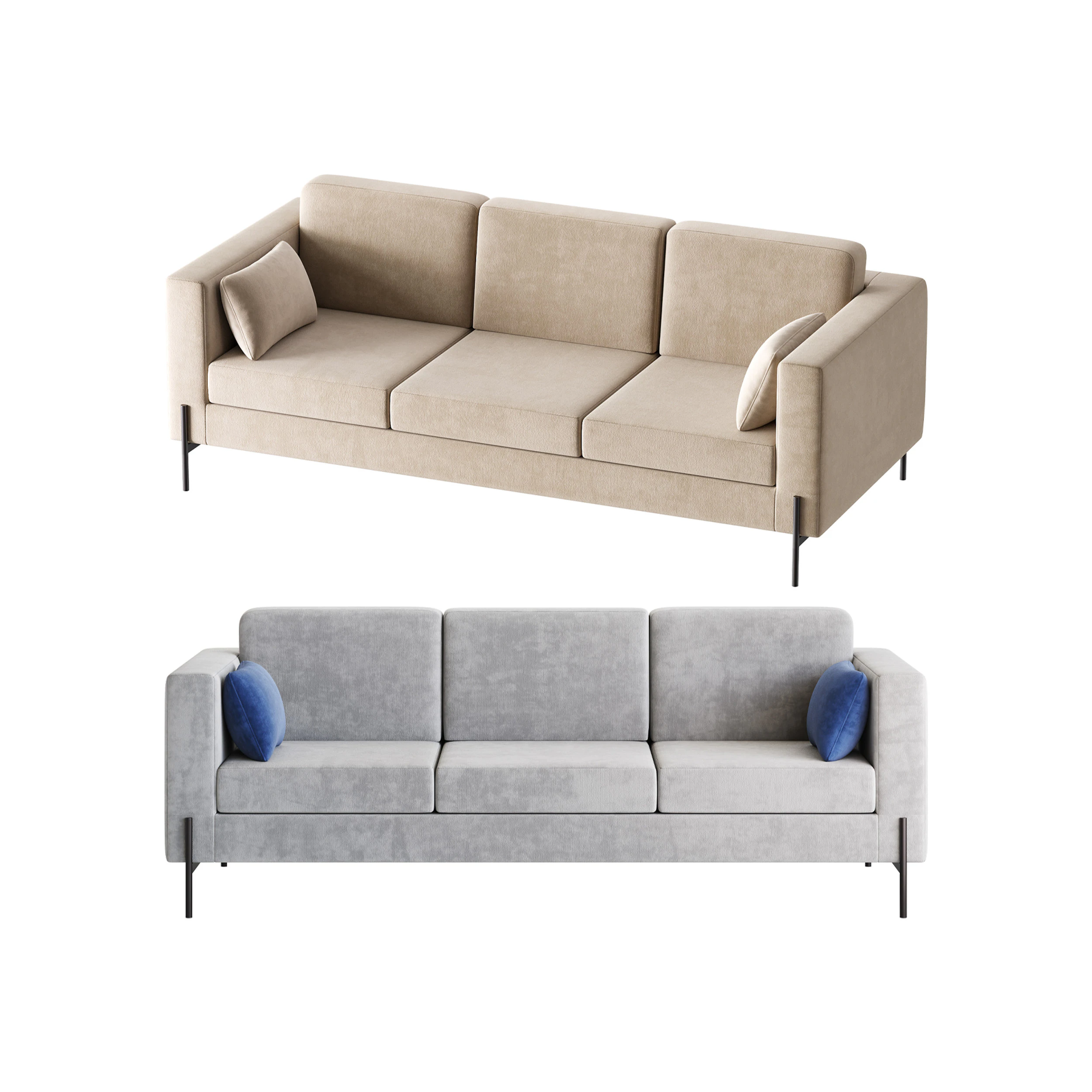 Branch Sofa 3D Model .c4d .max .obj .3ds .fbx .stl .blend 