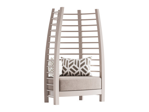 CHOCOLATE ICONIC UPHOLSTERED CHAIR 3D Model