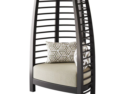 CHOCOLATE ICONIC UPHOLSTERED CHAIR 3D Model