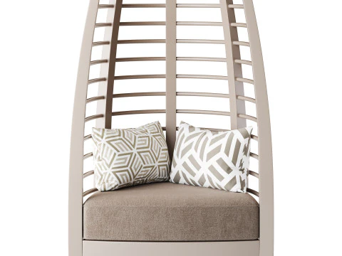 CHOCOLATE ICONIC UPHOLSTERED CHAIR 3D Model