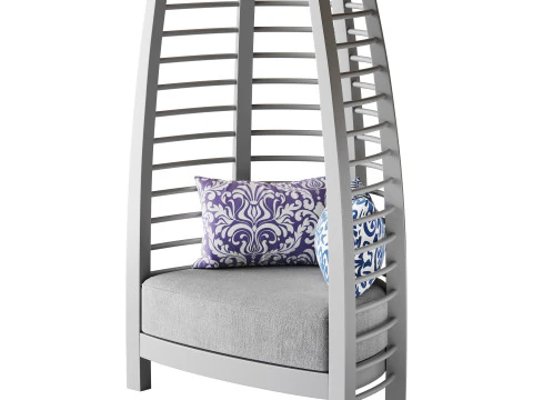 CHOCOLATE ICONIC UPHOLSTERED CHAIR 3D Model