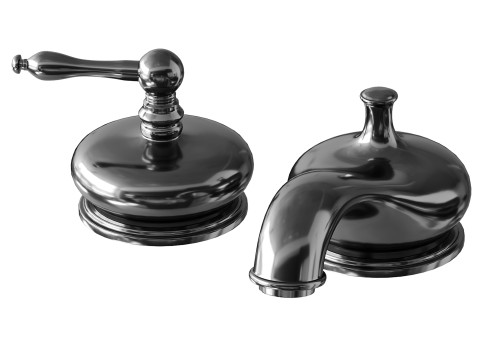 Chrome Widespread Bathroom Model 3D