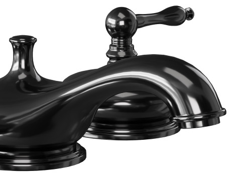 Chrome Widespread Bathroom Model 3D