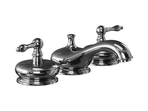 Chrome Widespread Bathroom Model 3D